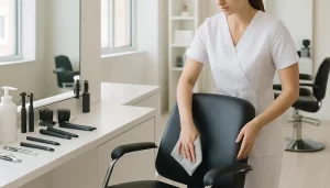 why salon cleaning has to account for hair dust color residue and client comfort
