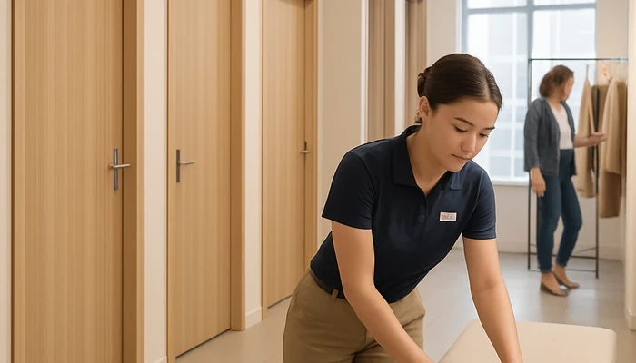 how retail stores can keep fitting rooms clean without interrupting shoppers